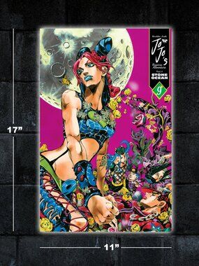 Jojo's Bizarre Adventure Stone Ocean Vol 9 manga poster - 11x17 wall art print